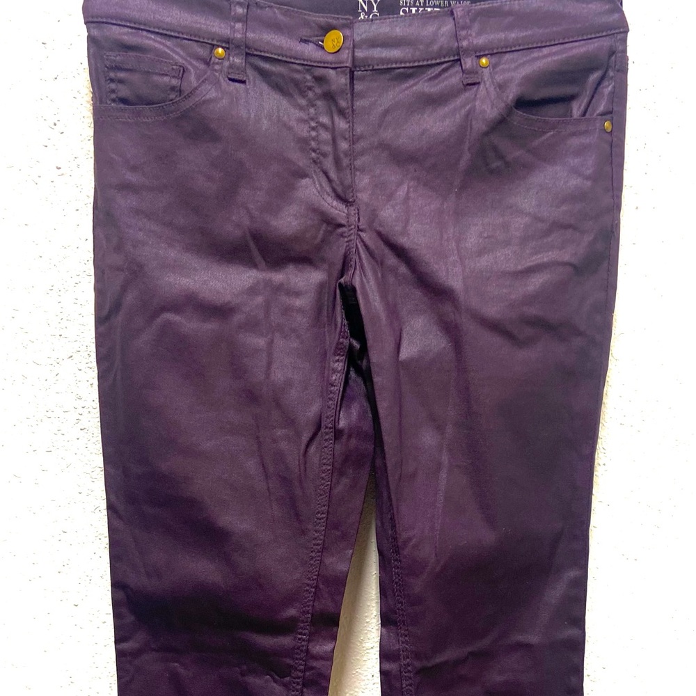 NY&C dark purple low waisted skinny jeans women’s size 4, brand new